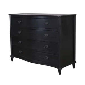 Dressers: French Commode – Rustic Black