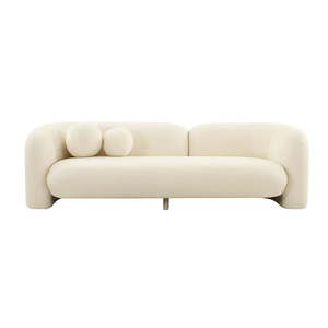 Sofa: Seattle 3 Seat Sofa - White Boucle