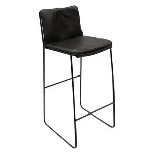 Barstool: Jordi Barstool -Black + Black Leather