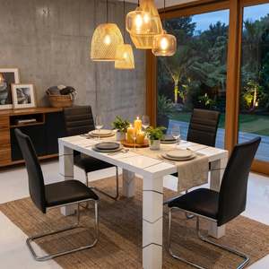 Dining Set: Marble Dining Suite