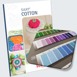 Sewing Thread: Sulky Cotton Colour Chart - with actual thread