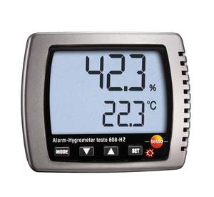 Temperature Humidity: Wall Mount Thermo Hygrometer + Alarm - Testo 608-H2