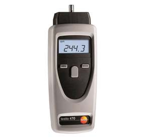 Non-Contact Optical & Mechanical RPM Instrument (Tachometer), Testo 470