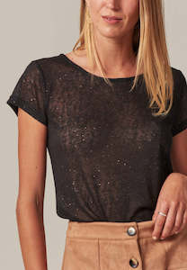 Deeluxe Glitter Tee - Black