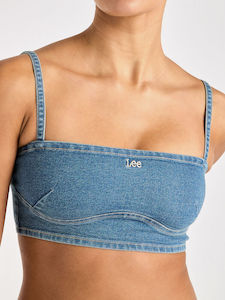 Lee Jeans Natasha Crop Top - Hussle Blue