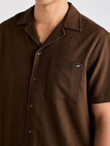 Shirts: Lee Jeans Holiday Shirt - Gridlock Brown