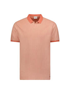 No Excess Print Stretch Polo - Melon