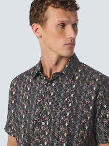 Shirts: No Excess All Over Printed Short Sleeve Shirt - Night