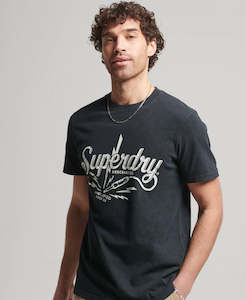 Sale: Superdry ﻿Vintage Merch Store Tee - Light Back In Black