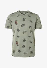 No Excess All Over Print Slub Tee - Smoke Green