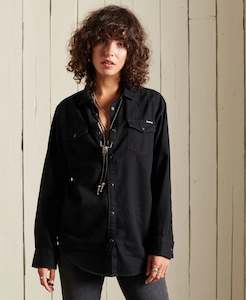Superdry Denim Classic Western Shirt - Black