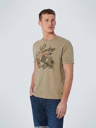 No Excess: No Excess Multi Coloured Yarn Dyed Tee - Sand