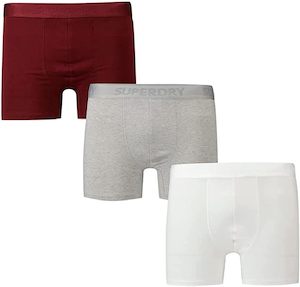 Promotion: Superdry Boxer Triple Pack - Deep Port/Grey Marle/Optic