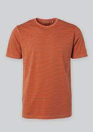 No Excess Multi Coloured Stripe Tee - Papaya
