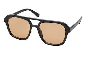 Unity Sunglasses: Unity Mens Retro Everyday Sunglasses - Black Cinnamon