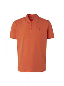 Polos: No Excess Solid Stretch Polo - Papaya