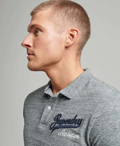 Polos: Superdry Superstate Polo - Flint Steel Grit