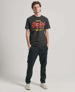 Superdry Vintage Logo Heritage Tee - Washed Black