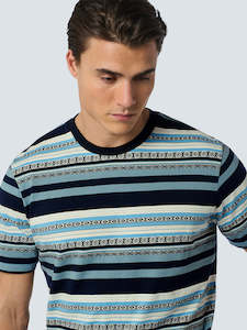 No Excess All Over Print Slub Tee - Aqua