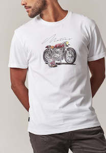 Deeluxe Motorcycle Tee - White