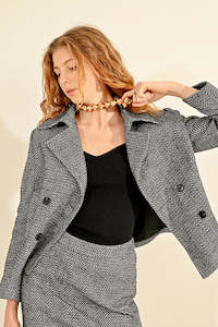 Molly Bracken: Molly Bracken Woven Jacket - Black