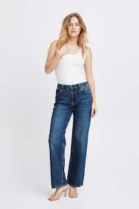 Pulz Jeans Vega Ultra High Wide Leg - Medium Blue