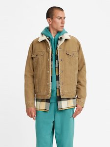 Levi's Type III Sherpa Trucker Jacket - Washed Cougar Canvas