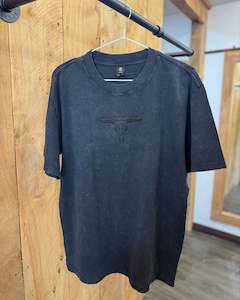 Mens Tees: TWA: Mens Washed Heavy Tee - BLACK STONE
