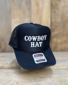 Madley Trucker Hat: CowboyHat - BLACK