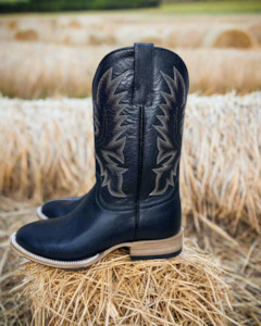 Mens Cowboy Boots: Horse Power Mens: Black Paris