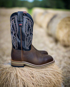 Mens Cowboy Boots: Horse Power: Mens Steel Cap Work Boot