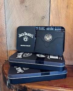 Officially Licensed - JD Old #7 Black Leather Bifold Wallet