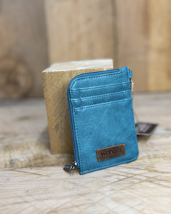 Handbags Purses: Wrangler Mini Zip Card Case - DARK TURQ