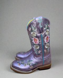 Kids Cowboy Boots Booties: Macie Bean: Pink Metallic Kids Boots
