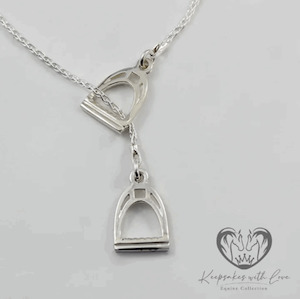 Jewellery: KWL: Sterling Silver Double Stirrup Necklace - P396