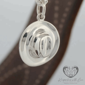 Jewellery: KWL: Sterling Silver Cowboy Hat Pendant - P337