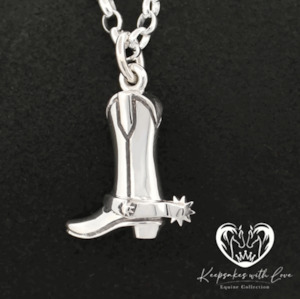 KWL: Sterling Silver Western Boot with Spur Pendant - P343