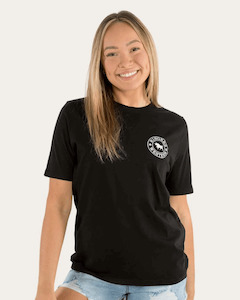 Ladies Tees: Ringers Western: Ladies Signature Bull Loose Fit Tee - Black
