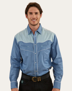 Ringers Western: McGraw Western Shirt - Blue