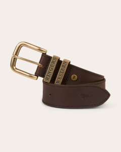 Ringers Western: James Leather Belt - Dark Brown