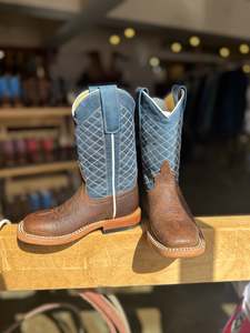 Do Not Remove: Horse Power Kids: Tobacco Old Suede Cowboy Boots