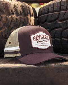Caps: Ringers Western: Country Club Trucker Hat - Saddle Brown