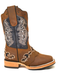 Kids Cowboy Boots Booties: Red Hawk: Kids Black/Brown Cowboy Boots