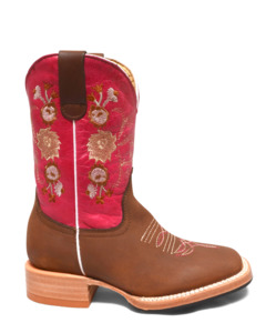Red Hawk: Kids Fuchsia Cowboy Boots