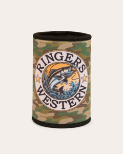 Mugs: Ringers Western: Buckin Bara Stubby Cooler - Camo