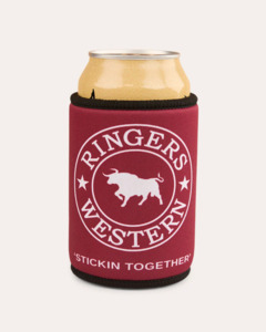 Mugs: Ringers Western: Signature Bull Stubby Cooler - Burgundy