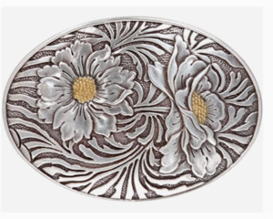 Belt Buckles: Oval Sunflower Belt Buckle