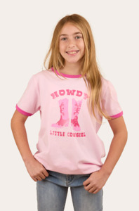 Kids Youth Clothing: Ringers Western: Kids Howdy Cowgirl Tee