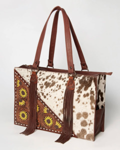Handbags Purses: American Darling: Leather Hair On Western Tote