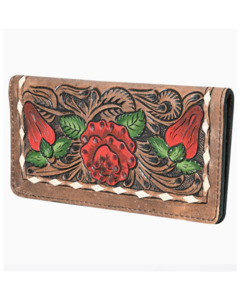 O'HLAY: Floral Tooled Leather Wallet